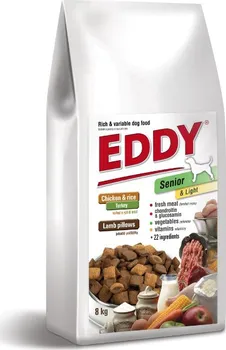 Krmivo pro psa Eddy Senior & Light Breed polštářky s jehněčím 8 kg
