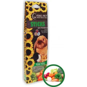 Krmivo pro hlodavce FINE PET Tyčinka Hlodavec zelenina 2ks (110g)