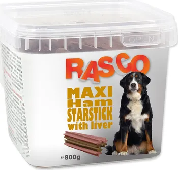 Pamlsek pro psa Rasco Dog Hvězdy šunkové s játry 800 g