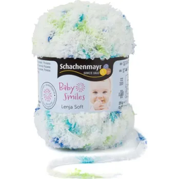 Příze Schachenmayr BABY SMILES - LENJA SOFT melír - DĚTSKÁ, POLYESTER Baby smiles - lenja soft melír: 00084 Melír vanilková + modrá - zelená - tyrkysová