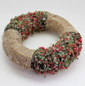 Zahradní dekorace Kruh 25cm proutí natural (F48-E7117)