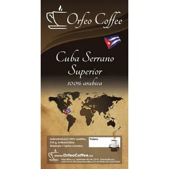 Káva Orfeo Coffee Cuba Serrano Superior zrnková káva 250 g – Autentická kubánská káva s intenzivní chutí Orfeo Coffee Cuba Serrano Superior zrnková káva pochází z kubánské oblasti Sierra Maestra, která je známá produkcí vysoce kvalitních kávových zrn. Tato káv