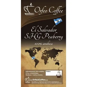 Káva Orfeo Coffee El Salvador SHG Peaberry zrnková káva 250 g – Jemná káva s ovocnými tóny a bohatou chutí Orfeo Coffee El Salvador SHG Peaberry zrnková káva pochází z výběrových plantáží v Salvadoru, kde jsou pěstována unikátní kávová zrna typu Peaberry, kter