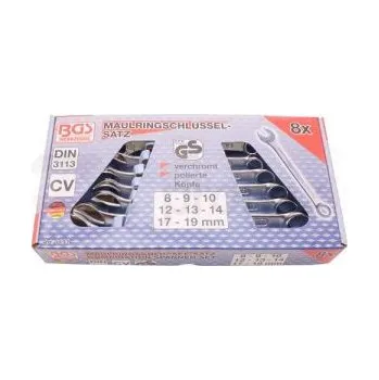 Klíč klíč očko plochý sada do 19mm, Klíče očko ploché 8,0 - 19,0 mm, klíč o