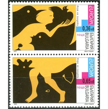 Poštovní známka (2003) MiNr. 4593 - 4594 ** - Bulharsko - 2-bl - Europa: plakátové umění