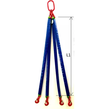 Upínací popruh Zvedací smyčka čtyřpramenná s okem a háky 8400kg CLG4-040-LHO, Délka pásu/smyčky 0,5m