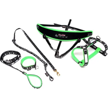 Běžecký opasek pro psa Manmat Sada na canicross krátká zelená