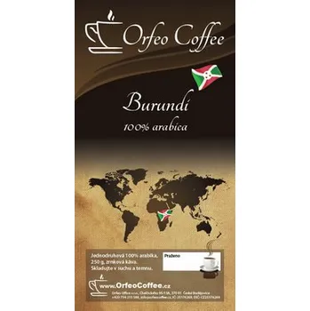 Káva Orfeo Coffee Burundi zrnková káva 250 g – Exotická káva s jasnou kyselostí a komplexními chutěmi Orfeo Coffee Burundi zrnková káva přináší jedinečný chuťový zážitek z africké oblasti Burundi, známé pro své kvalitní kávové plantáže. Tato prémiová káva se v