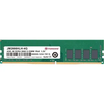 Transcend U-Dimm 4 GB DDR4 2666 MHz…