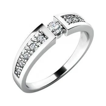 Prsten Zlatý prsten AU 585/1000 přírodní diamant 0,22 ct G/Si 2,25 g vel 53 G10775B01A