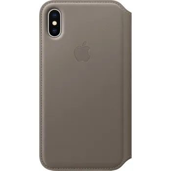 Pouzdro na mobilní telefon Apple Flip Cover pro Apple iPhone X/XS Taupe