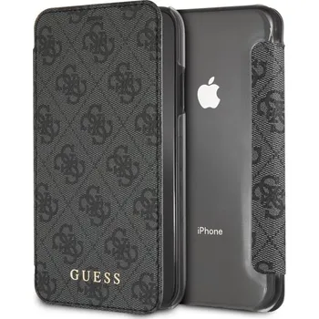Pouzdro na mobilní telefon Guess Charms Book Case 4G pro Apple iPhone XR šedé