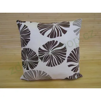 Polštář Povlak na polštář - Jiřina hnědá Rozměr: 50x50