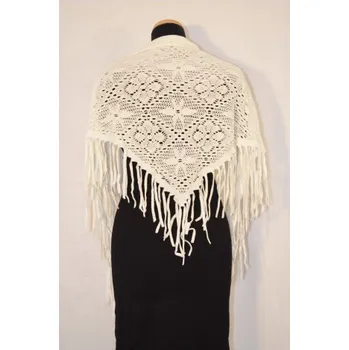 Šátek módní šátek trojúhelník, Barva Bílá 1687