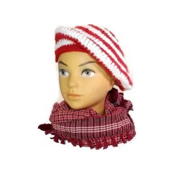 Čepice Baret puhovaný, Barva Červená Gift3 999