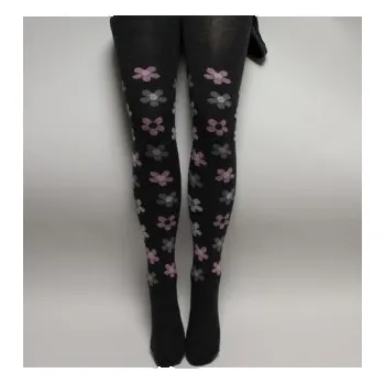 Dámské punčochy Zimní bavlněné punčochové kalhoty, Barva Šedá, Motiv číslo: 2. 1299