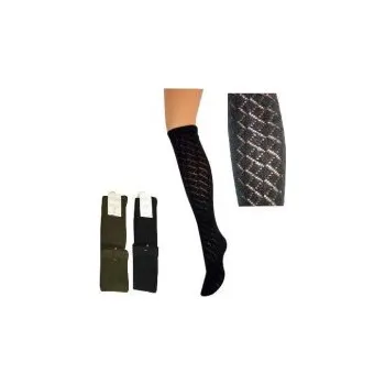 Dámské ponožky Dámské háčkované podkolenky, Velikost: UK- 4-7, EU ( 37-42 ), Barva Khaki Gift3 1229