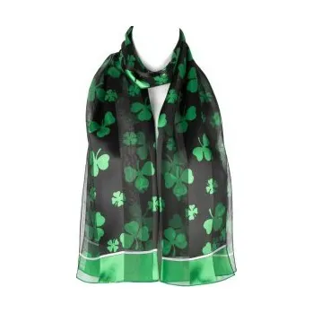 Šátek Šátek šifónový čtyřlístek, Barva Černá Gift3 302310