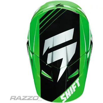 Helma na motorku Náhradní kšilt helmy SHIFT V1 Assault Race Green 16 XS-S