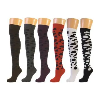 Dámské oblečení Nadkolenky, Velikost: UK- 4-7, EU ( 37-42 ), Barva Hnědá Gift3 OTK99