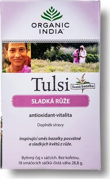 Léčivý čaj Organic India Tulsi sladká růže 18 ks