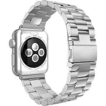 Příslušenství k chytrým hodinkám eses Kovový řemínek pro Apple Watch - Stříbrný 42mm, 44mm, 45mm, 49mm