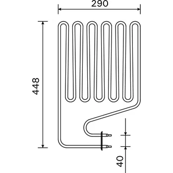 Topné těleso, spirála pro saunová kamna F,KG(S),KG,KGS,PO, 2500W/230V