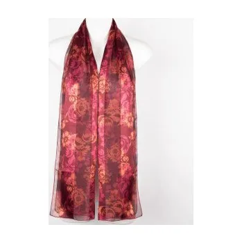 Šátek šifónový , Barva Malinová Gift3 100215
