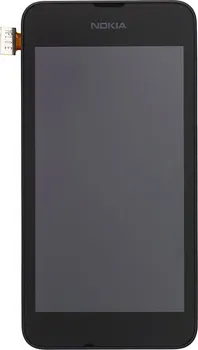 Originální Nokia LCD displej + dotyková deska + přední kryt pro Lumia 530 černé