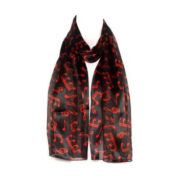 Šátek Šátek šifónový noty, Barva Červená Gift3 301203