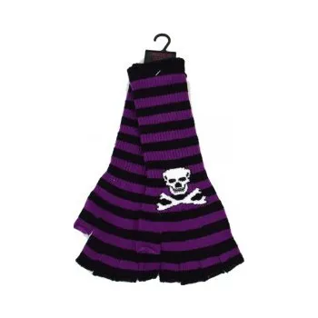 Cyklistické návleky Návleky na ruce s lebkami, Barva Fialová Gift3 1245