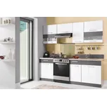 Kuchyňská linka MODENA 220, bílá lesk/grafit