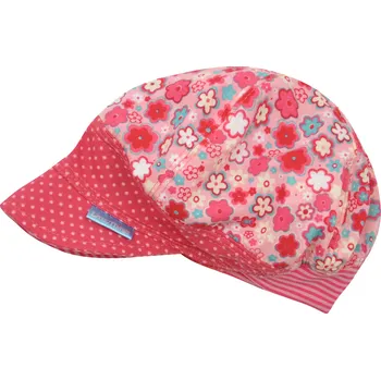 Kšiltovka dívčí bavlněná kšiltovka s kytičkami