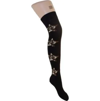 Dámské ponožky Nadkolenky hvězda, Velikost: UK- 4-7, EU ( 37-42 ), Barva Vícebarevná Gift3 1203