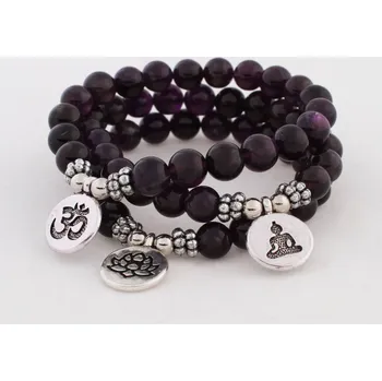 Souprava šperků Sada náramků ametyst