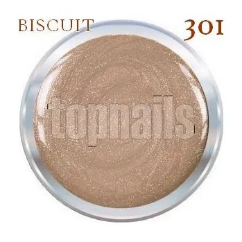 Umělé nehty topnails - barevný UV gel CRISPY BISCUIT 301 - 5g (color gel)