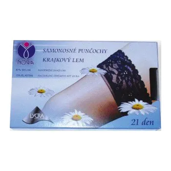 Dámské punčochy Samonosné Punčochy, Velikost: 25, Barva Tělová NOVIA C04