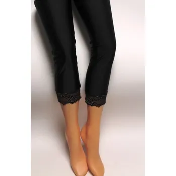 Dámské legíny Legíny s krajkou, Velikost: S - M, Barva Černá Gift3 2465