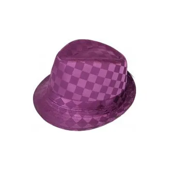 Klobouk Klobouk šachovnice, Velikost: 57 - 58 cm, Barva Fialová Gift3 HT-946