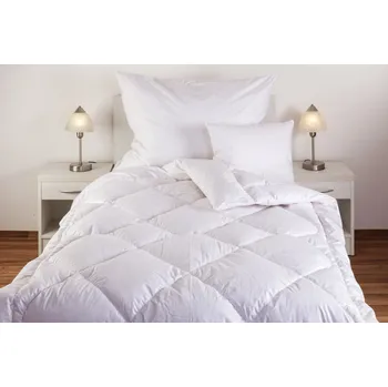 přikrývka JAN peří Prošívaná péřová deka- husí drané peří - bílá - přikrývka péřová HD/bílá 140x200 cm