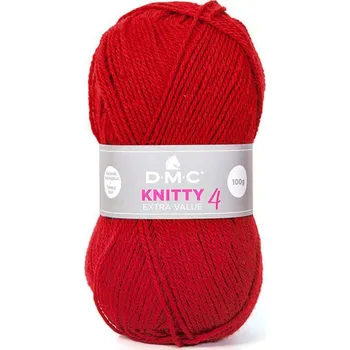 Příze Příze KNITTY 4 100g, červená - odstín 833