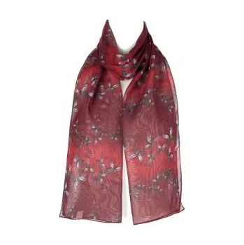 Šátek Šátek šifónový motýlci, Barva Vínová Gift3 301276