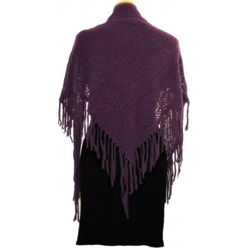 Šátek módní šátek trojúhelník, Barva Fialová 1687