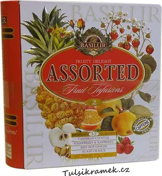 čaj Basilur Fruit Infusions Book Fruity Delight plech 32 x 1,8 g