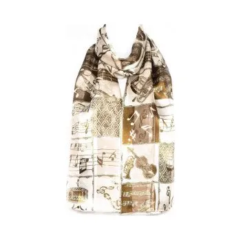 Šátek Šátek šifónový , Barva Hnědá Gift3 301205