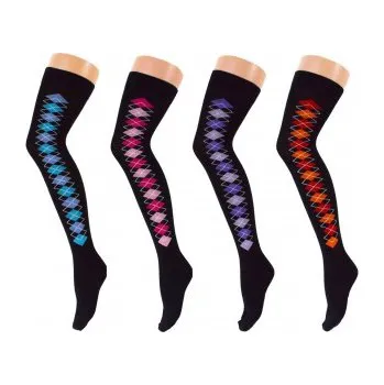 Dámské ponožky Nadkolenky, Velikost: UK- 4-7, EU ( 37-42 ), Barva Růžová Gift3 1222