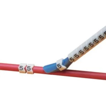 Tiskárna štítků PCA07-0-9 Marker Clip-on pro průměr vodiče 2-2,5mm, číslice 0-9 (10ks na tyčce) balení 300 markerů