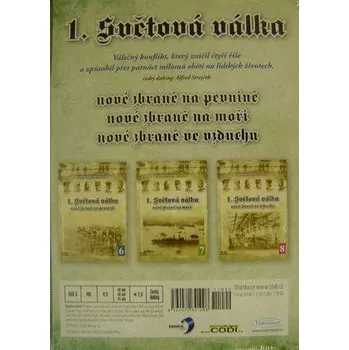 1.světová válka 3x DVD (Nové zbraně na pevnině, nové zbraně na moři, nové zbraně ve vzduchu)