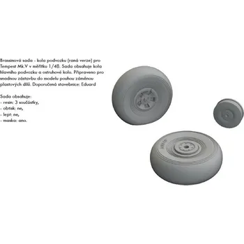 Plastikový model Eduard 1/48 Tempest Mk.V wheels early (EDUARD)