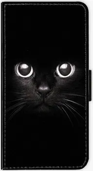 Pouzdro na mobilní telefon iSaprio Black Cat pro Huawei Y6 Prime 2018 flipové